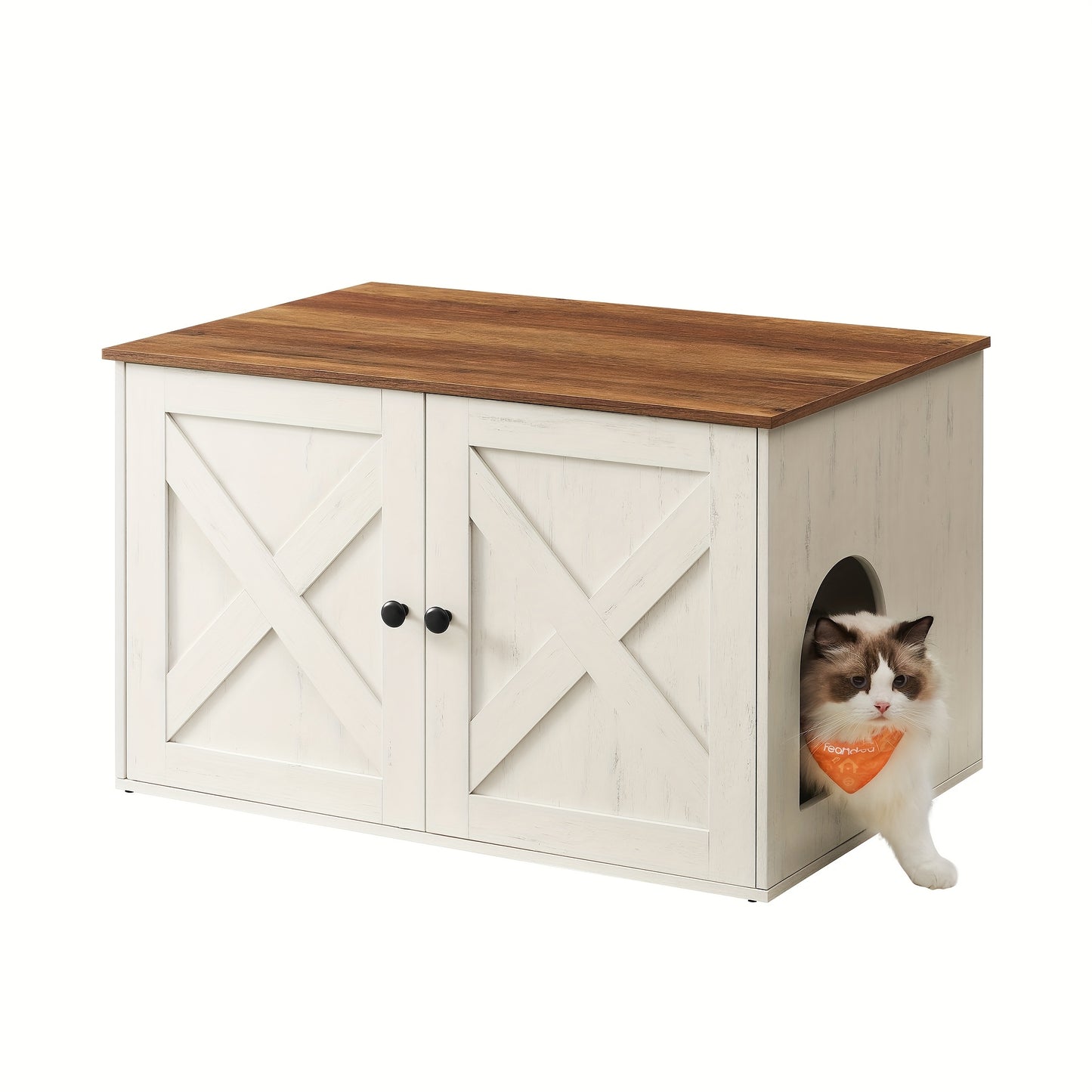 Feandrea Cat Litter Box Enclosure, End Table, Spacious Private Cat Furniture Hidden With Removable Divider, Enclosed Design, Indoor Cat House, Cat Toilet, 31.5 X 20.9 X 19.7 In, Anti-splashing, No Smell, Prevent Dogs From Scr